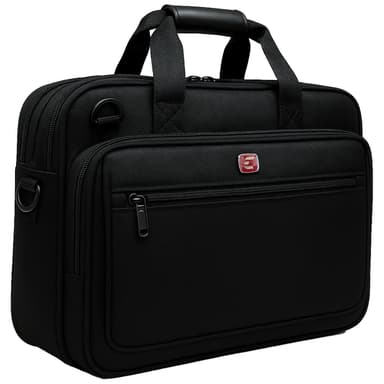 Cirafon Kannettavan Tietokoneen Laukku 16" Business Model L – Kestävä ja Pehmustettu Nylon 16" Nailon Musta