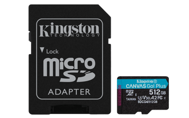 Kingston Canvas Go Plus Gen4 512GB MicroSD UHS-I