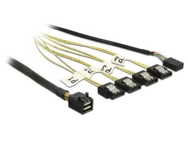 Delock Delock Mini-SAS HD SFF-8643 to 4xSATA Reverse 0.5m 