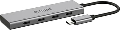 Prokord USB-C Hub 4-Port – Compact en krachtig voor zakelijk gebruik USB 3.2 Gen 2 (3.1 Gen 2) Type-C USB Type-C