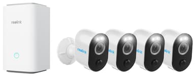 Reolink Home Hub + 4x Argus 3 Pro 4MP Batteridriven WiFi-kamera 