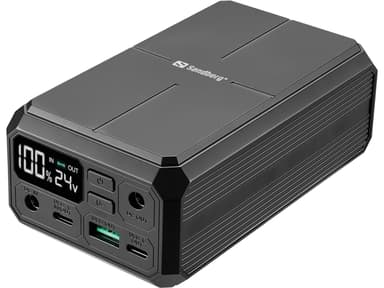 Sandberg Laptop Powerbank PD100W 27.000mAh 27000, 99.9mAh Sort