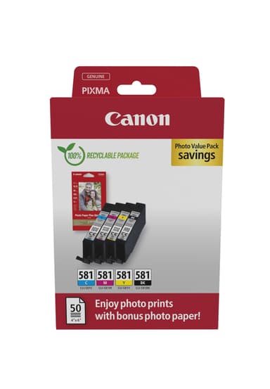 Canon Bläckmultipack Foto CLI-581 (BK/C/M/Y) - TS9550/TS9551 