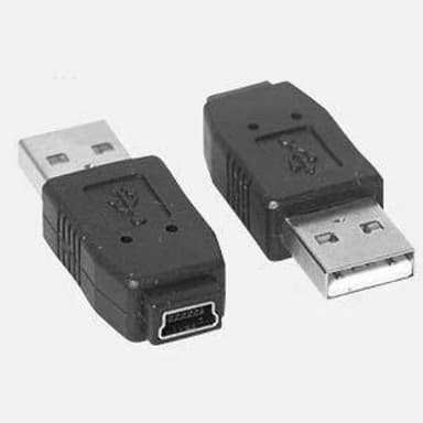 Delock Gender Changer mini USB-B 5-pin USB-A musta Mini USB USB-A