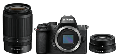 Nikon Z50 II + Z DX 16-50mm f/3,5-6,3 VR + Z DX 50-250mm f/4,5-6,3 VR 