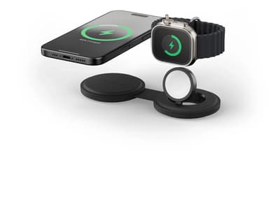 Satechi OntTheGo 2-in-1 Wireless Charger Musta