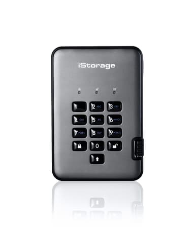 Istorage diskAshur PRO2 SSD 256-BIT 128GB NATO Classified USB-A Svart, Grafitt