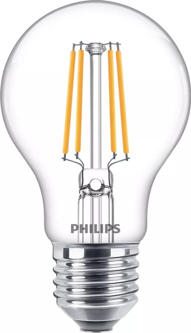 Philips LED E27 Klot Klar 4.3W (40W) 470 Lumen 2-Pack 