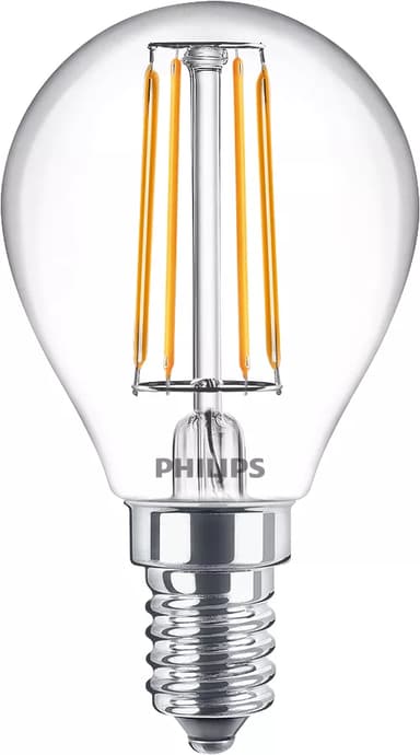 Philips LED E14 Globe Clear 3.4W (40W) 470 Lumen 2-Pack 