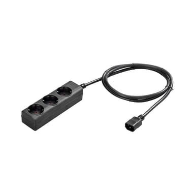Eaton Powerware strömkabel 1.7 m 1.7m C14 Strömkontakt typ F Noir, Svart