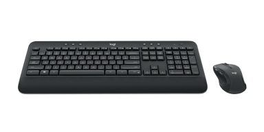 Logitech 920-008923 toetsenbord Inclusief muis Kantoor RF Draadloos QWERTY US International Zwart Draadloos US International