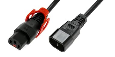 IECLock Power Cable With Lock 3m C13 C14 Zwart