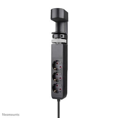 Neomounts DS22-840BL6 Bureaucontactdoos met klem en USB-C en USB-A poorten - Quick-charge 