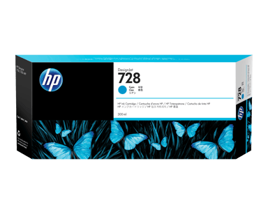 HP Bläck Cyan 728 300ml - DJ T730/T830