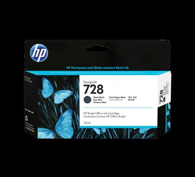 HP 728 130 ml DesignJet-blækpatron, matsort 