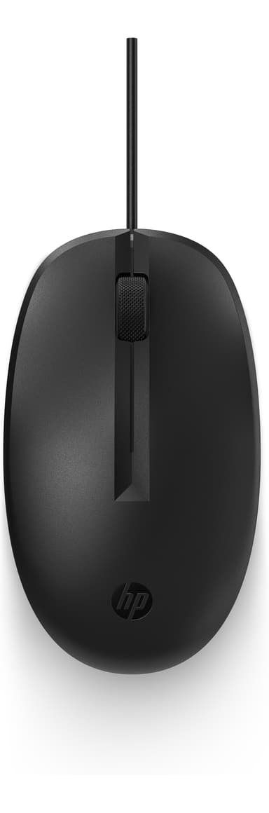 HP 125 muis met kabel USB-A Muis Zwart