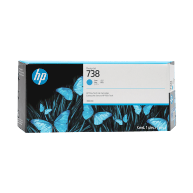 HP Bläck Cyan 738 300ml - DesignJet T850/T950