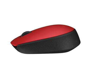 Logitech M171 RF Trådlös Mus Svart, Röd