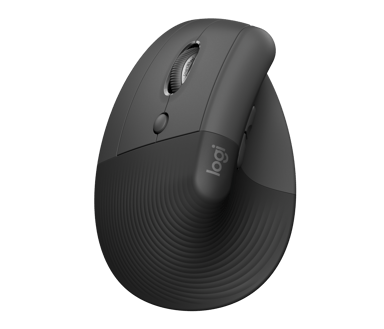 Logitech Lift for Business RF trådløs + Bluetooth Mus Grafit