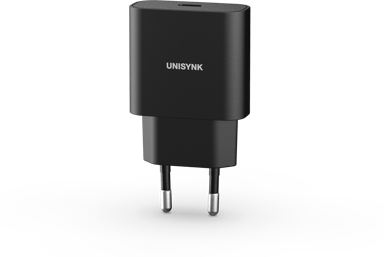 Unisynk USB-C Wall Charger PD 20w Sort
