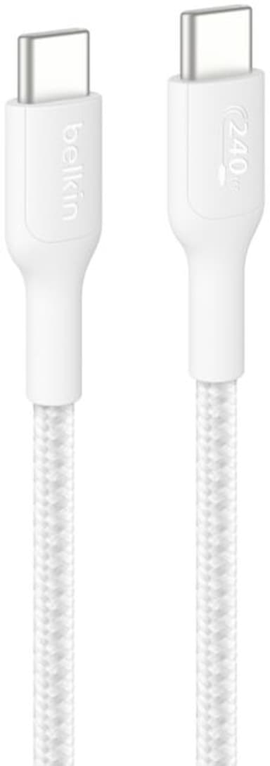 Belkin 240W 2.0 Braided PCR Cable 2m USB-C USB-C Wit