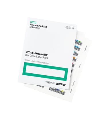 HPE LTO-8 Ultrium RW Bar Code Label Pack (100 Data Labels + 10 Cleaning Labels)