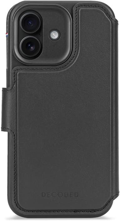 Decoded Leather Detachable Wallet iPhone 17 Musta