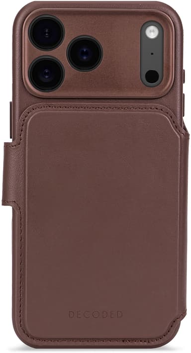 Decoded Leather Detachable Wallet iPhone 17 Pro Bruin