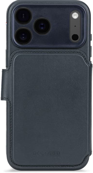 Decoded Leather Detachable Wallet iPhone 17 Pro Marineblå