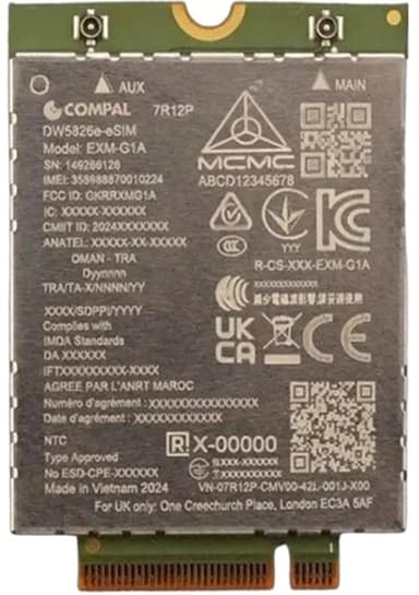 Dell DW5826E WWAN Upgrade 