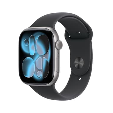 Apple Watch Series 11 GPS 46mm Space Grey Aluminium Case with Black Sport Band - M/L 