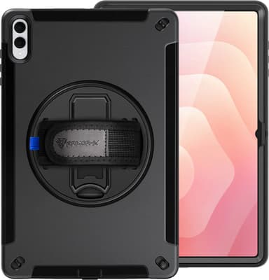 Armor-X Rainproof Military Grade Rugged Case With Hand Strap And Kick-stand Samsung Galaxy Tab S11 Ultra Musta