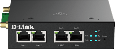 D-Link DWM-314-TP/B 4G LTE M2M VPN PoE+ Industrial Router 