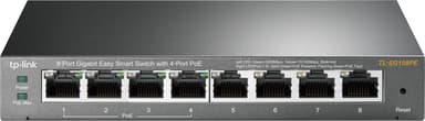 TP-Link TL-SG108PE Hallittu L2 Gigabit Ethernet (10/100/1000) Power over Ethernet -tuki Musta