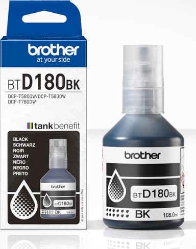 Brother Blæk Sort 180BK 7,5K 