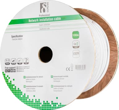 Deltaco Samlet kabel Nei Cat 7 100m Hvit