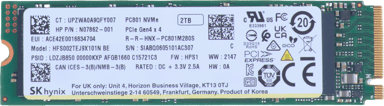 HP 2TB PCIe NVMe SSD 
