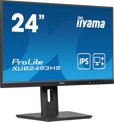 iiyama ProLite XUB2493HS-B6 computer monitor 60,5 cm (23.8") 1920 x 1080 Pixels Full HD LED Zwart 23.8" 1920 × 1080pixels IPS 16:9 100Hz