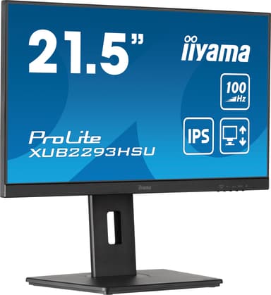 iiyama ProLite XUB2293HSU-B7 computer monitor 54,6 cm (21.5") 1920 x 1080 Pixels Full HD LED Zwart 21.5" 1920 × 1080pixels IPS 16:9 100Hz