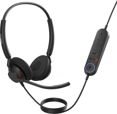 Jabra Engage 40 inline LINK Stereo USB-A Cisco, Unify, Microsoft Teams, Zoom certified, Works with Google Meet, Amazon Chime, Works With Chromebook Zwart