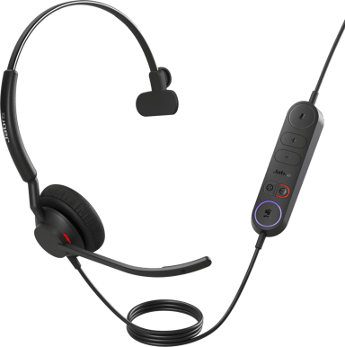 Jabra Engage 40 LINK Mono USB-A Cisco, Unify, Microsoft Teams, Zoom certified, Works with Google Meet, Amazon Chime, Works With Chromebook Zwart