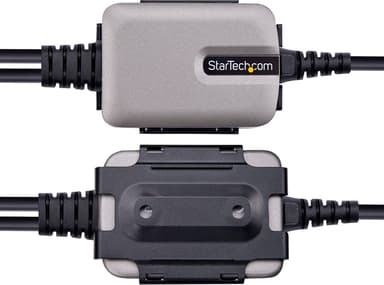 Startech StarTech.com 2P6FFC-USB-SERIAL kaapelin sukupuolenvaihtaja USB-A 2 x DB-9 RS-232 musta, Harmaa USB-A 2 x RS-232