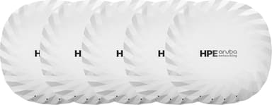 HPE Aruba Networking AP-735 (RW) Tri Radio 2x2 Wi-Fi 7 Internal Antennas 5-pack Campus Access Point White Power over Ethernet (PoE) 
