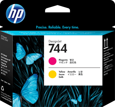 HP Skrivarhuvud No.744 Magenta & Gul - Z2600/Z5600