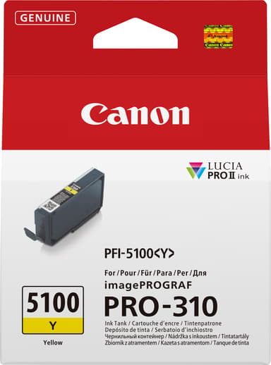 Canon Gult blæk, PFI-5100Y 
