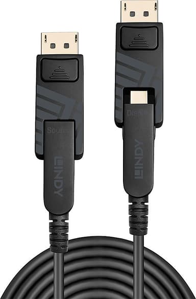 Lindy 38486 DisplayPort-kaapeli 100 m Mini DisplayPort musta 100m Mini DisplayPort Mini DisplayPort Musta