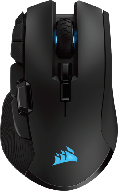 Corsair Ironclaw Wireless RGB RF Wireless + Bluetooth + USB-A Zwart