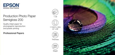 Epson Paper Production Photo Semigloss 200, 44 " 33 m rull 