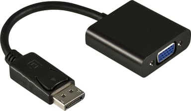 Deltaco DP-VGA7 videomuunnin 0.2m DisplayPort VGA Musta
