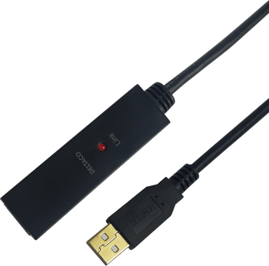 Deltaco USB2-EX7M 7m USB-A USB-A Musta
